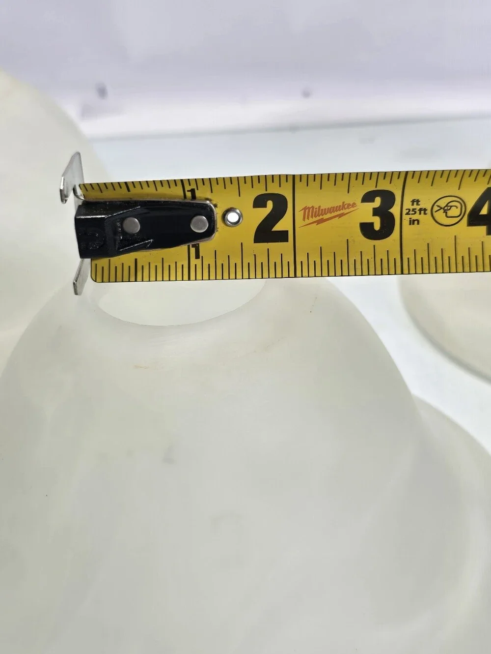 Vintage Set of 3 Frosted Glass Lamp Shades Hobnail Ribbed Bell Scalloped